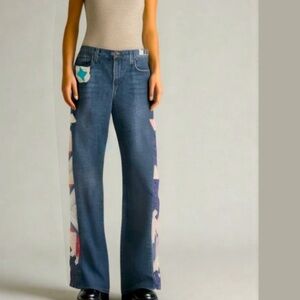 Upcycled Reworked Denim Jeans Size 20